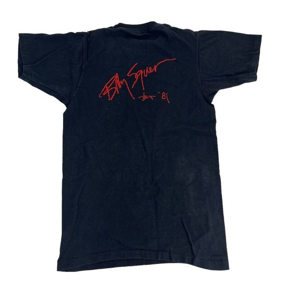 Vintage Billy Squier Shirt Womens Small Black 1981 80s Don’t Say No Tour Band - Picture 9 of 9